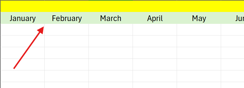 top 2 rows not frozen