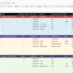 goal setting template created with google sheets