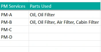 preventative maintenance services list