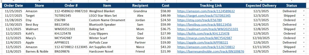 christmas gift online orders