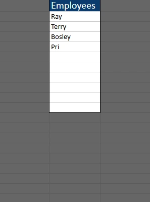 time off tracker employee list