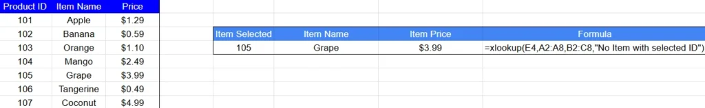 xlookup example that returns multiple columns