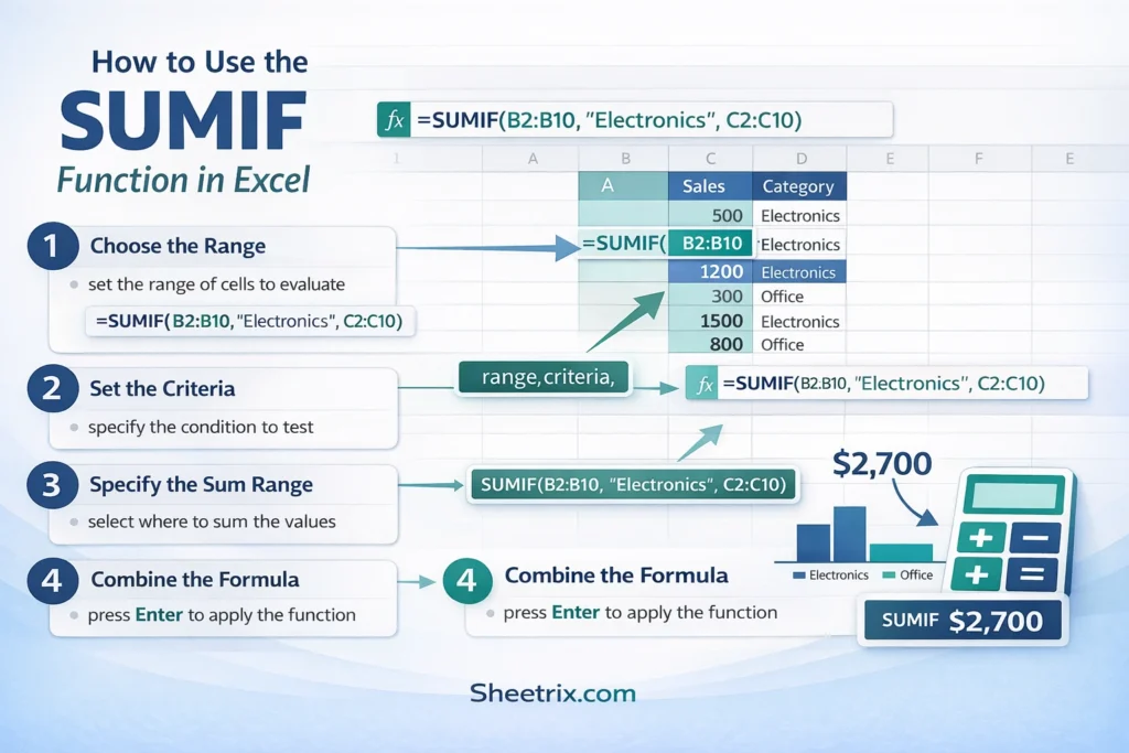excel sumif infographic