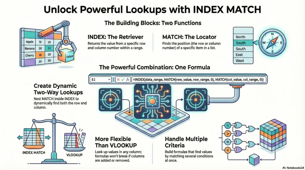 how to use index match formula