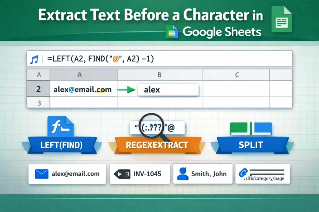 how to extract text before a specific character