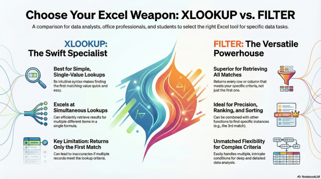 when to use xlookup and filter