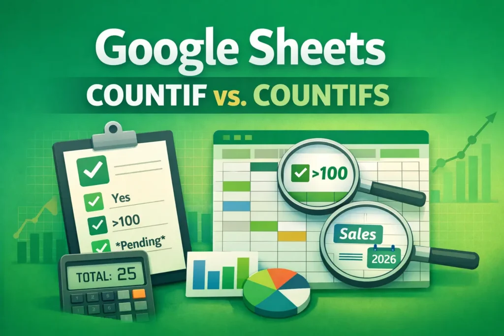 countif vs countifs in google sheets