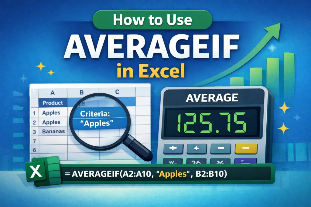averageif function in excel