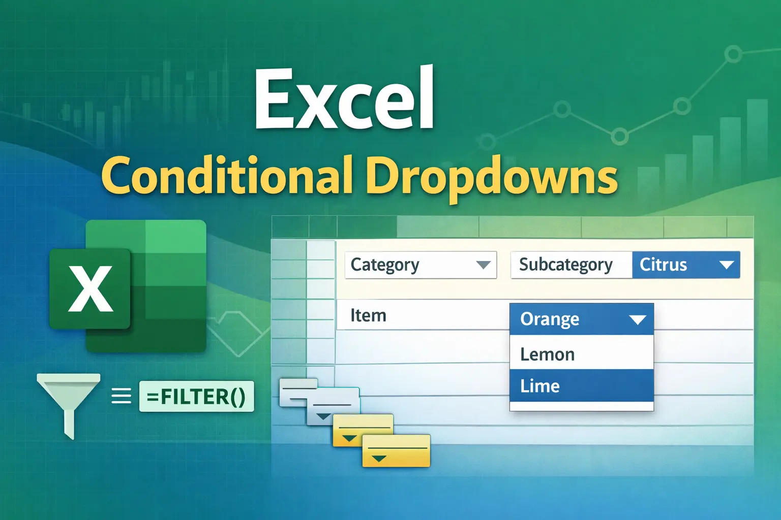 how to make a conditional dropdown list in excel