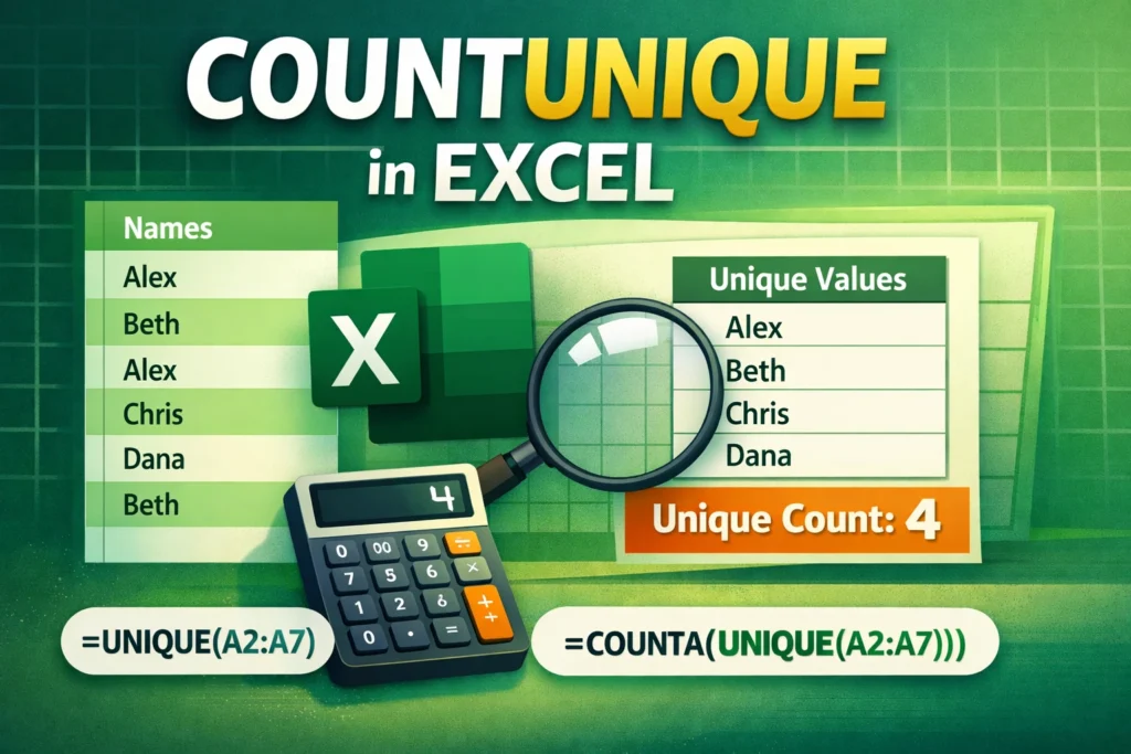 alternatives to countunique in excel