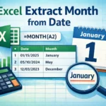 extract month from a date in excel