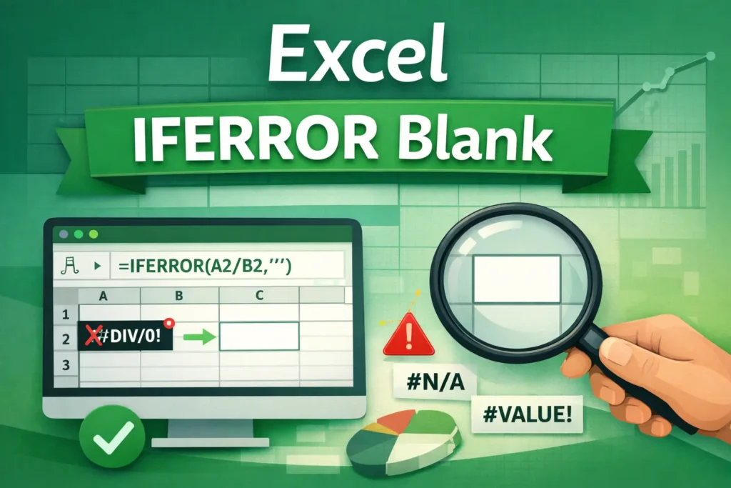 how to combine iferror and blank in excel