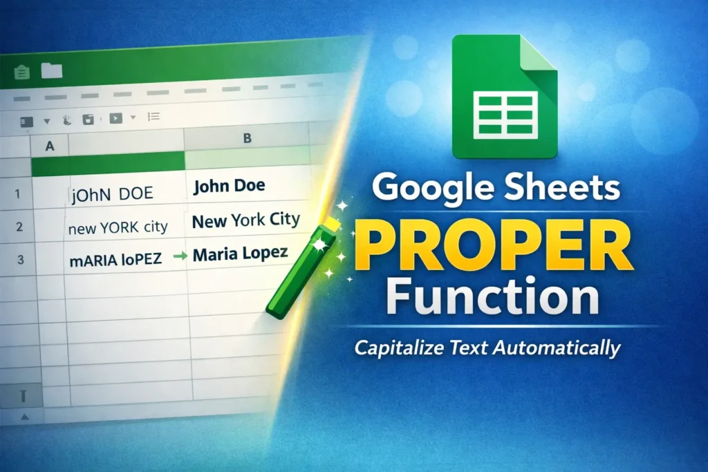 proper function in google sheets