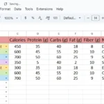 macro tracker daily log
