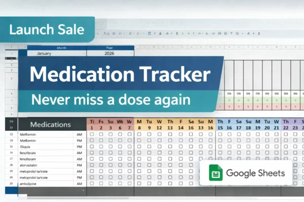 Medication Tracker Template | Sheetrix