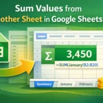 how to sum values from another sheet
