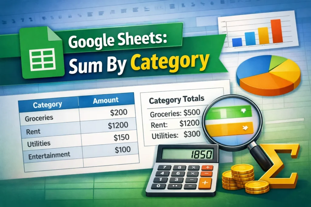 how to sum values by category
