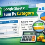 how to sum values by category