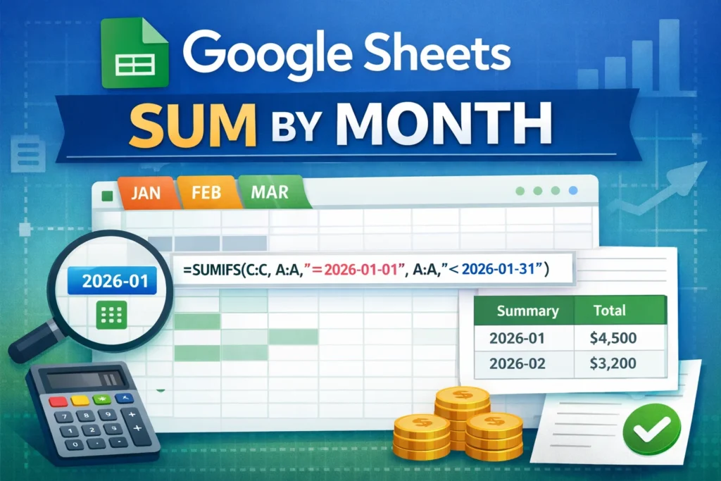 how to sum values by month