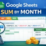 how to sum values by month