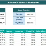 excel auto loan calculator spreadsheet