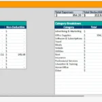 excel tax expenses spreadsheet annual summary