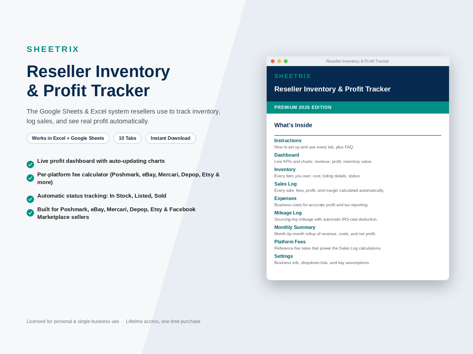 Reseller Inventory Spreadsheet